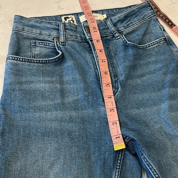 Ted Baker Morgani Straight Leg Blue Denim Jeans Raw Hem - Picture 10 of 15